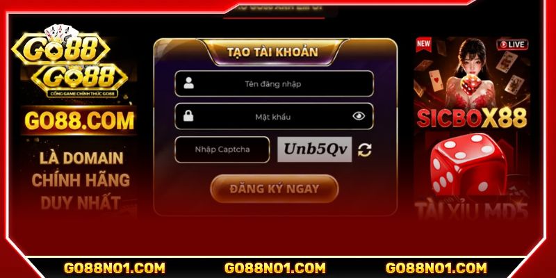 Đăng ký tài khoản tham gia chơi game GO88 siêu đơn giản
